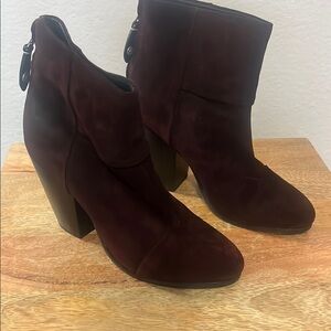 Rag & Bone Newbury Burgundy Ankle Boots